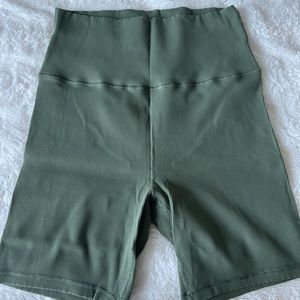 Aerie Offline Army Green Biker Shorts